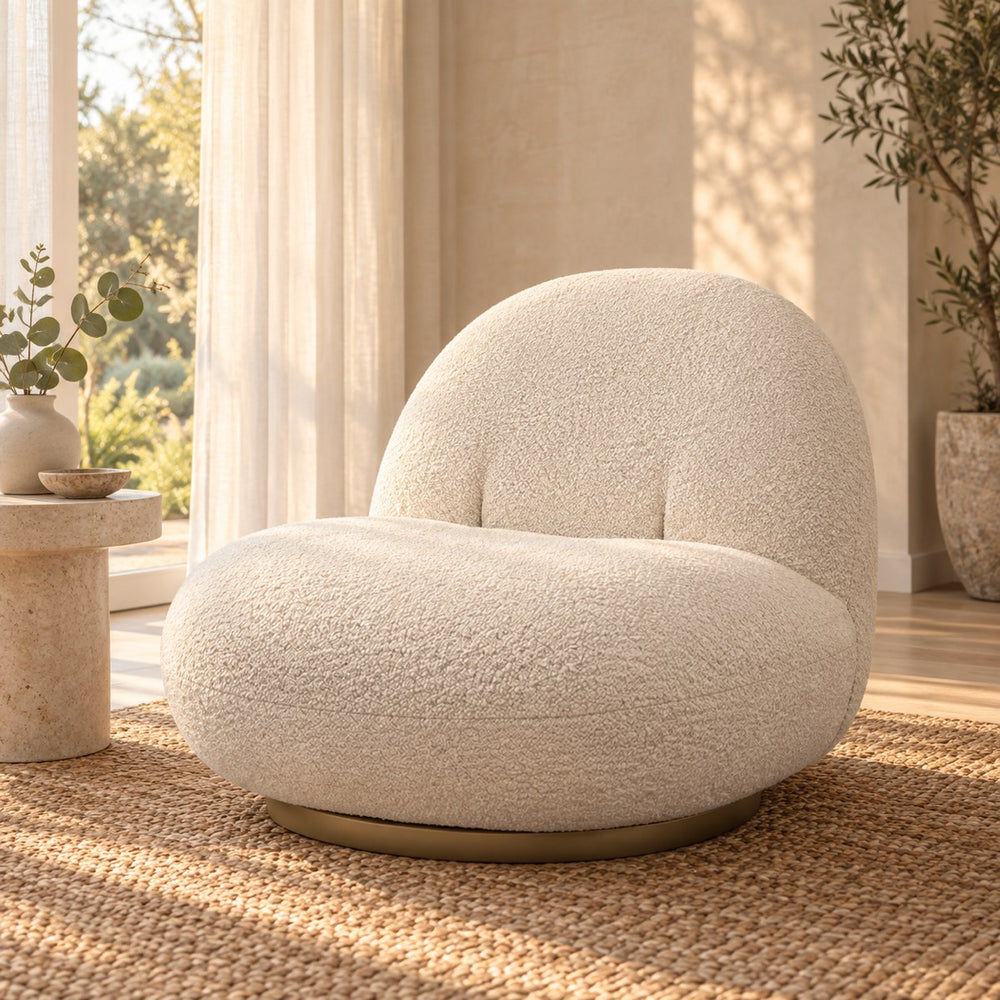 Huxberry Allen Accent Chair in a warm, light living room