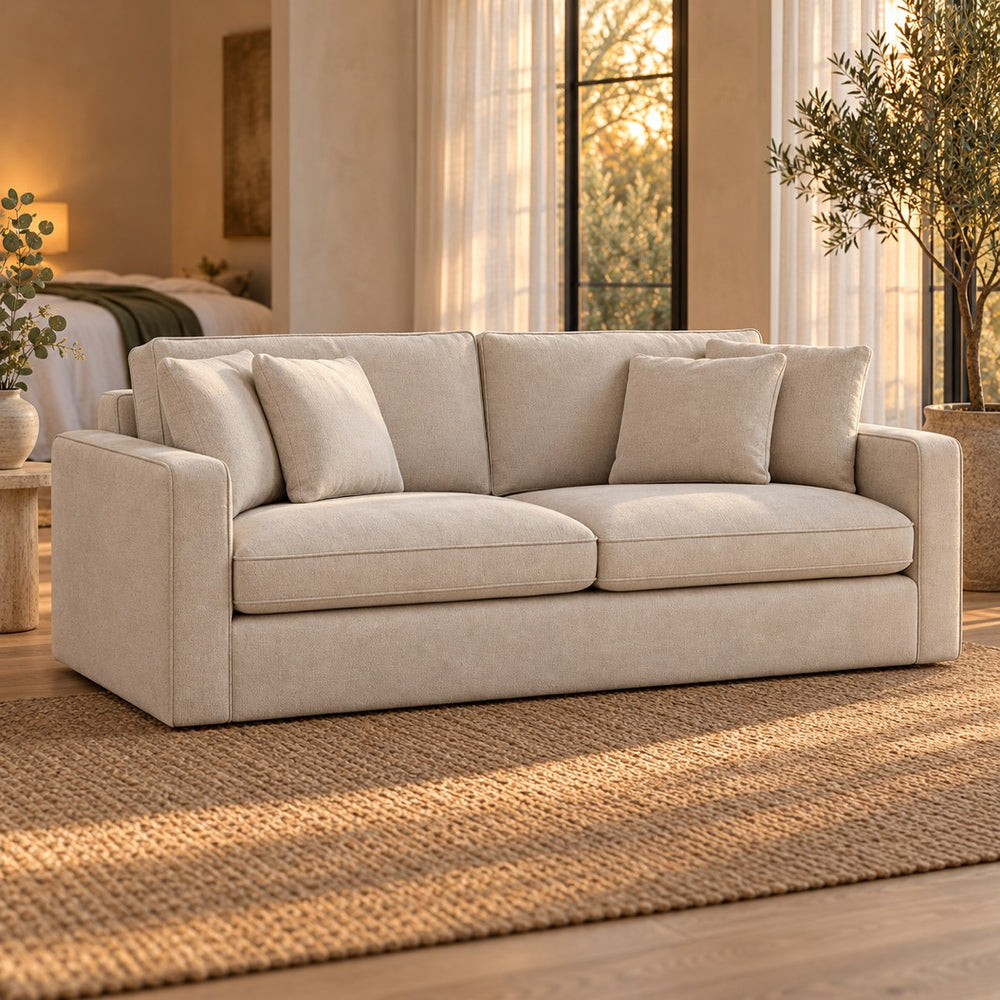 Close-up of the Huxberry Calvin 2 seater Sofa