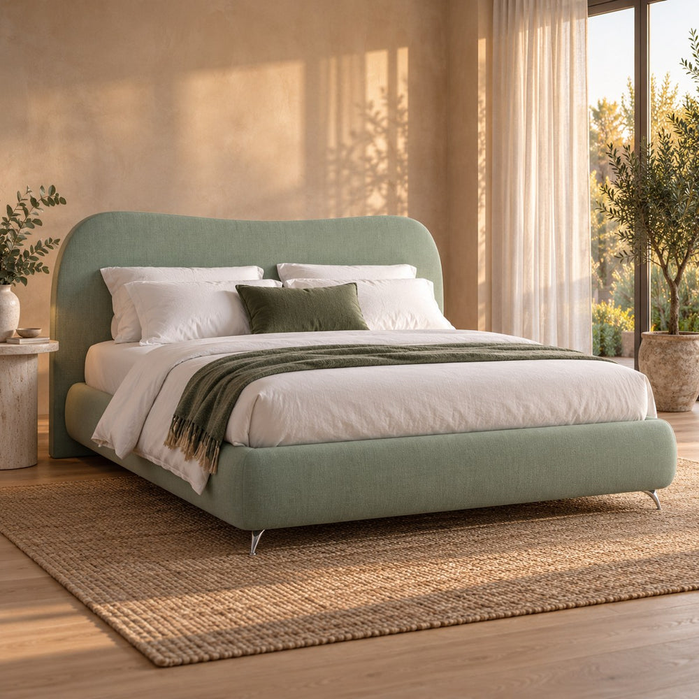 Close-up of the Huxberry Chelsea Bed headboard