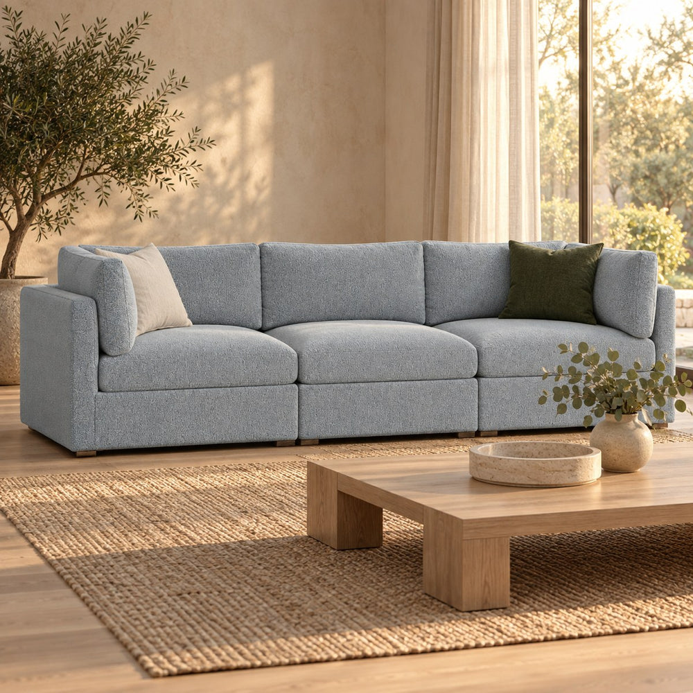 Huxberry Haven Modular Sofa in a warm, light living room
