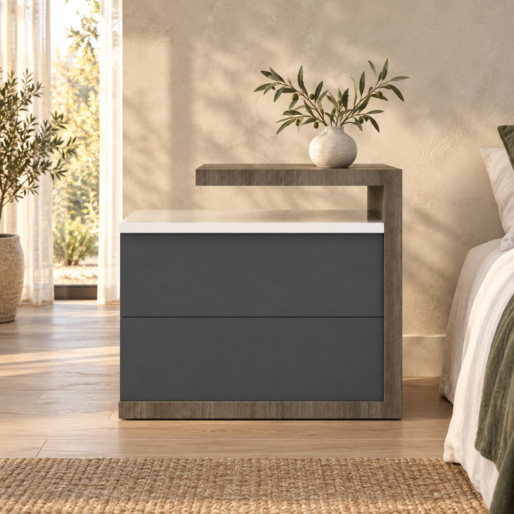 Huxberry Helix Nightstand seen from the front