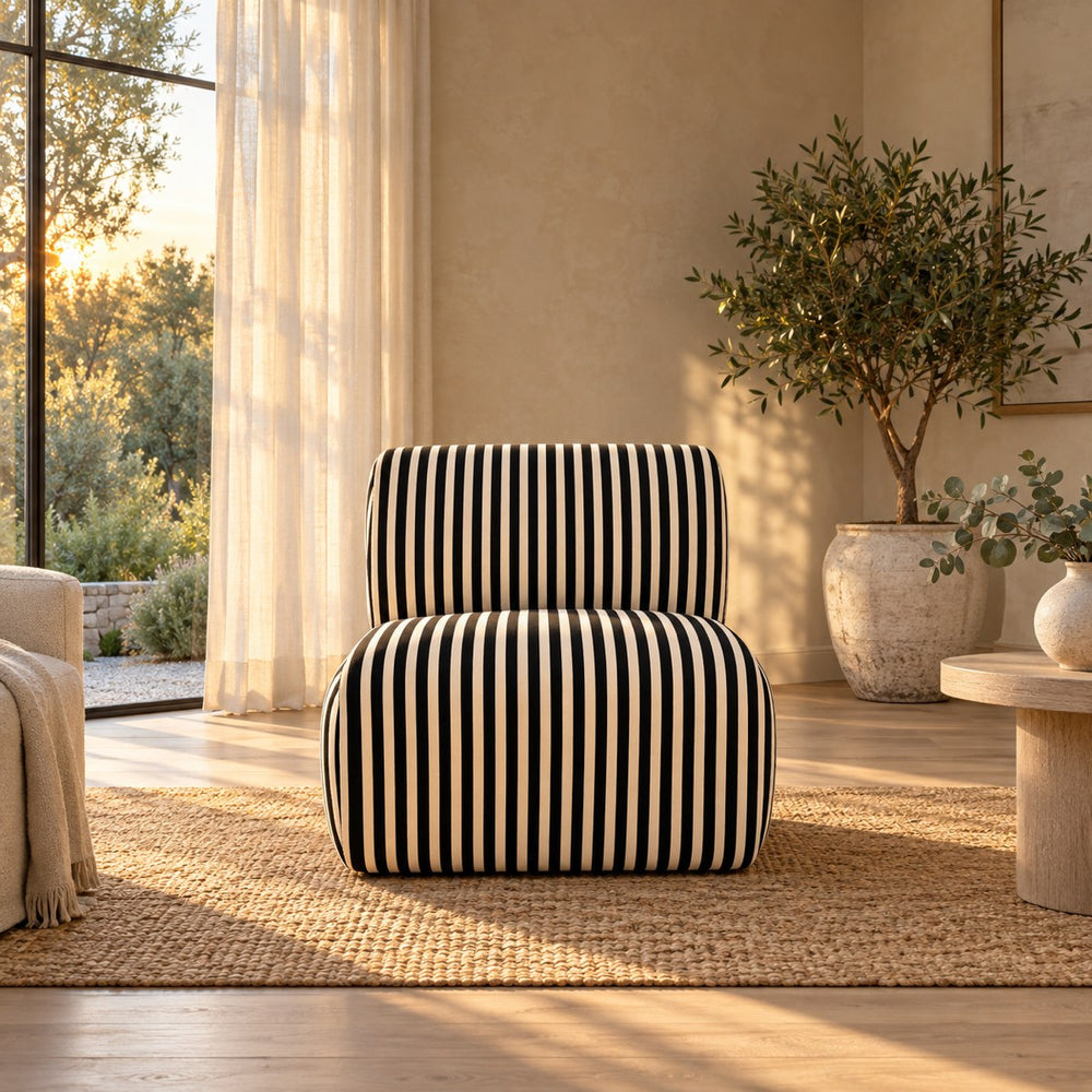 Huxberry Savannah Accent Chair styled in a calm living room
