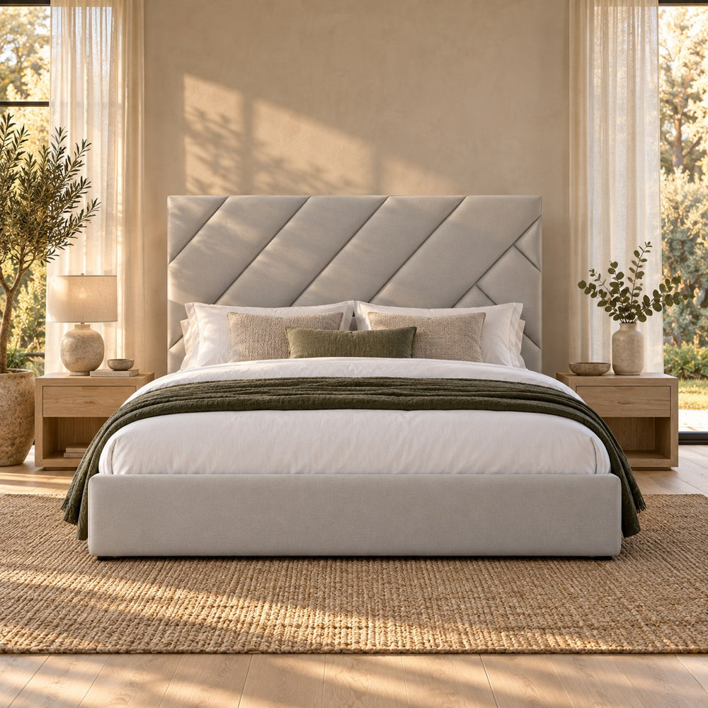 Huxberry Seville Bed styled in a calm bedroom