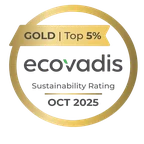 EcoVadis Gold sustainability rating, top 5%