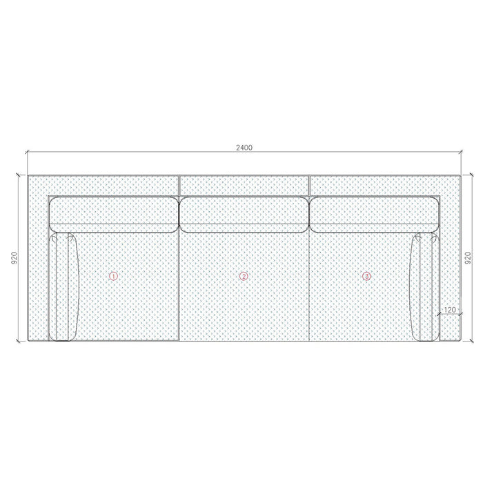 Huxberry Haven Modular 3-seater Sofa