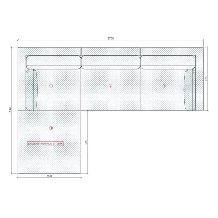 Huxberry Haven Modular 3-seater Sofa with Storage Ottoman