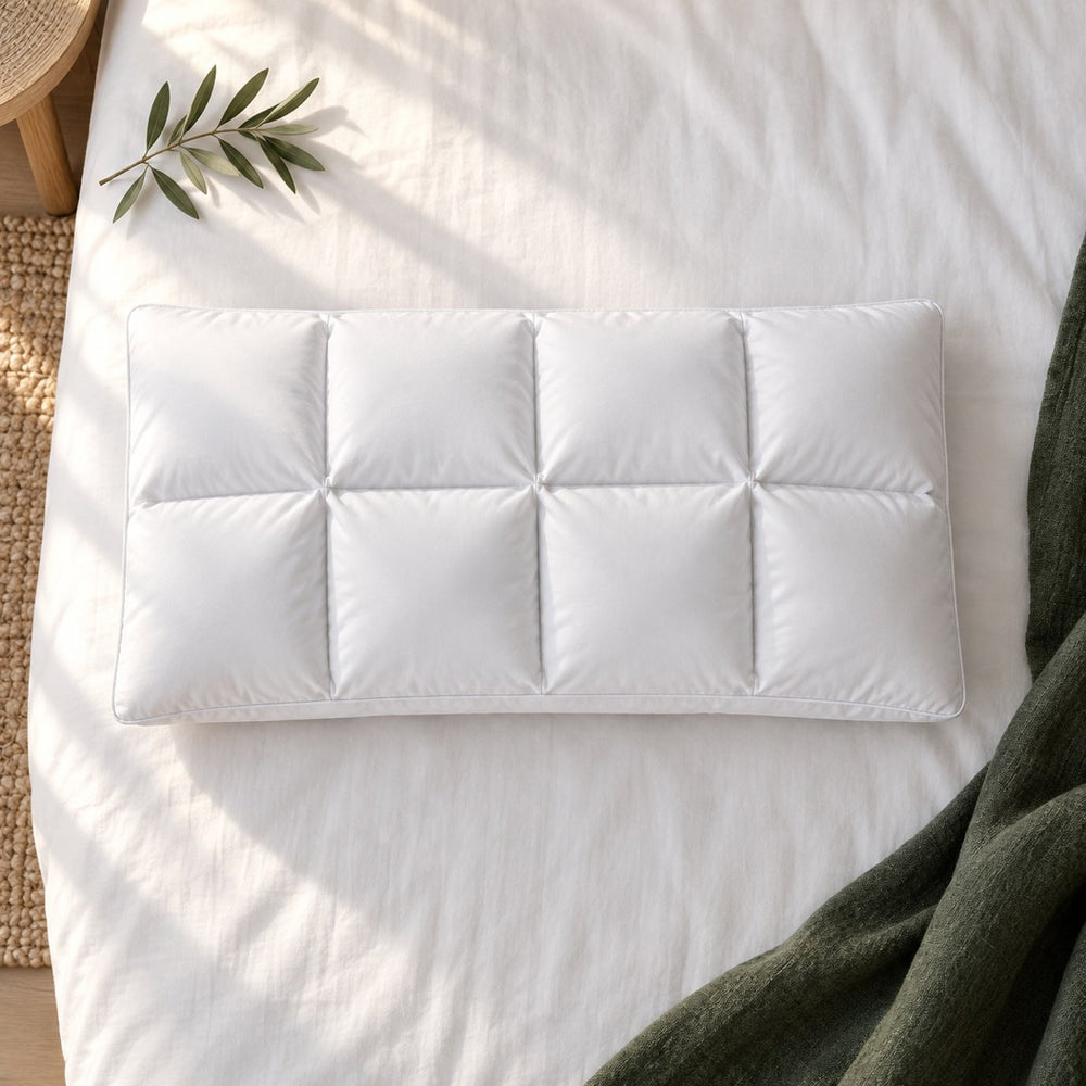 Huxberry ActivChill Litecell Gel Pillow from above, showing its eight quilted cells
