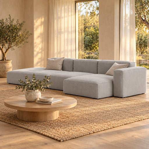 Huxberry Burrow Sofa in a warm, light living room