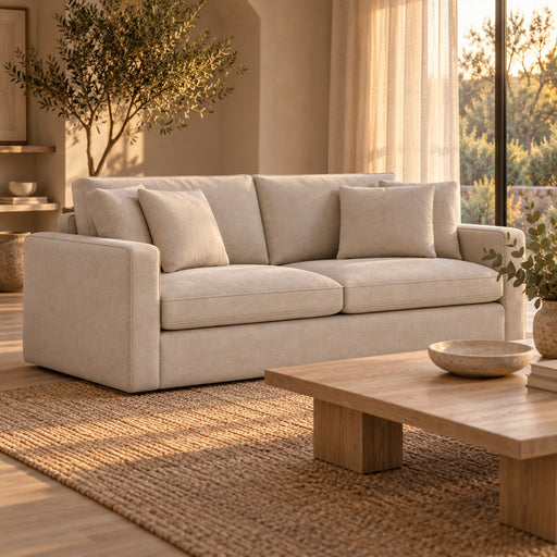 Huxberry Calvin 2 seater Sofa in a warm, light living room