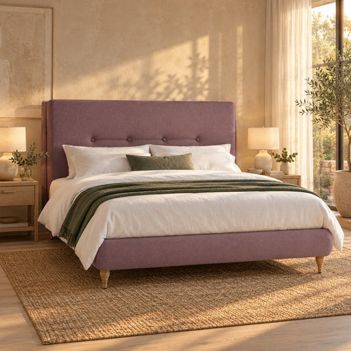 Huxberry Dawson Bed in a warm, light bedroom