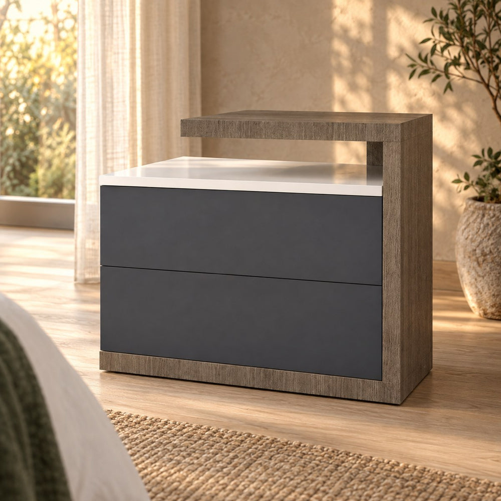 Close-up of the Huxberry Helix Nightstand
