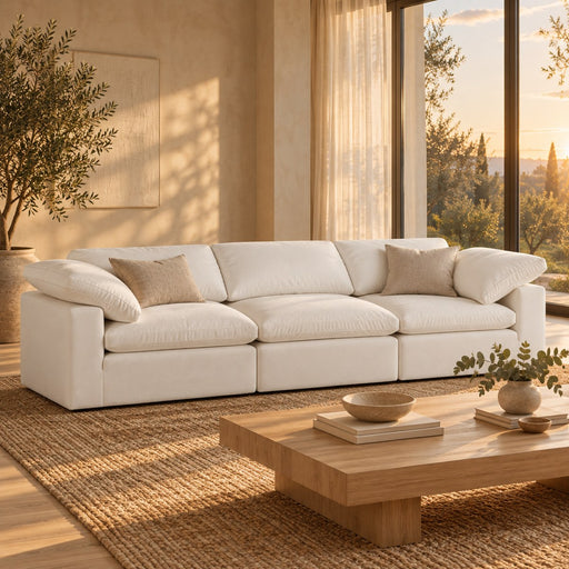 Huxberry Kate Modular Sofa in a warm, light living room