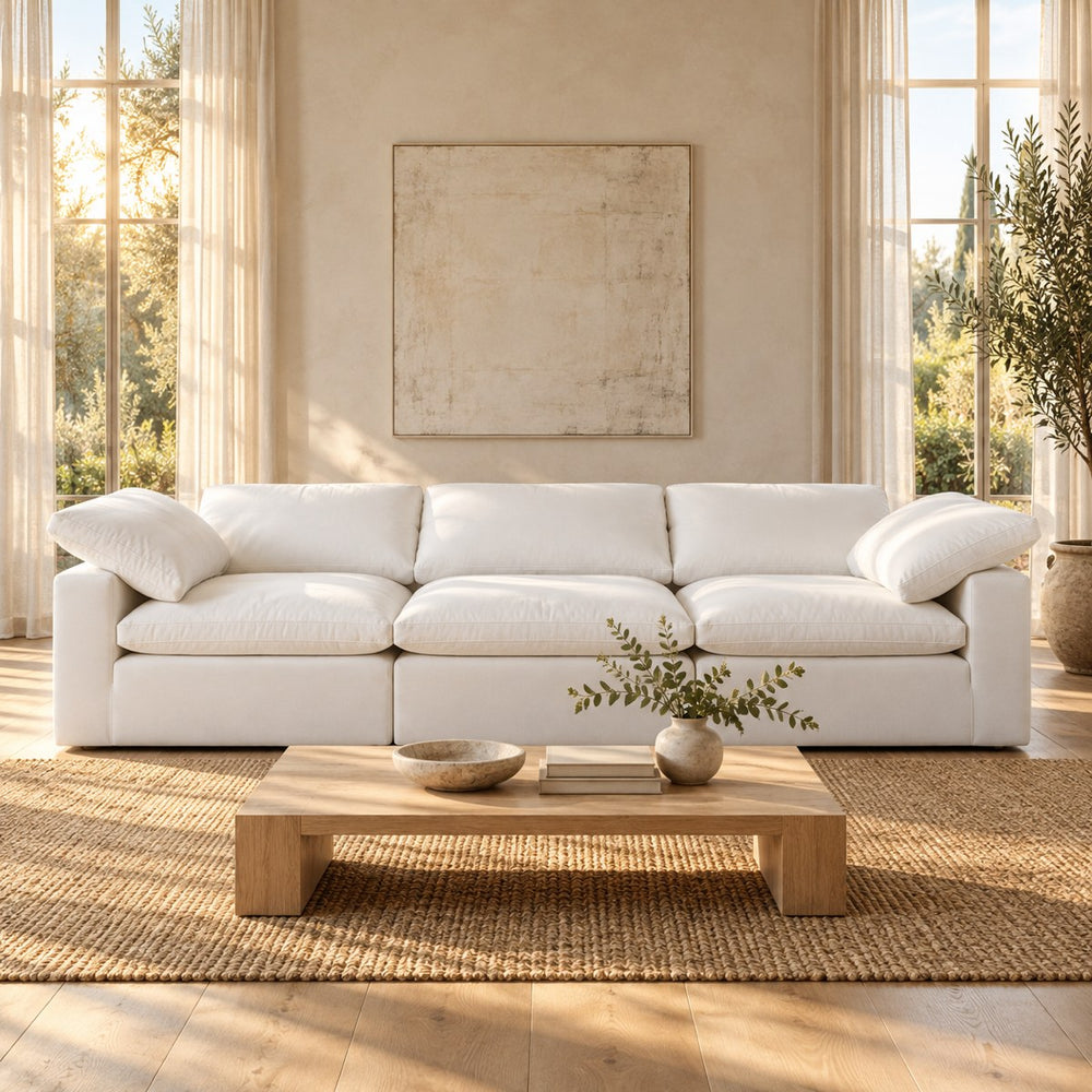 Huxberry Kate Modular Sofa styled in a calm living room