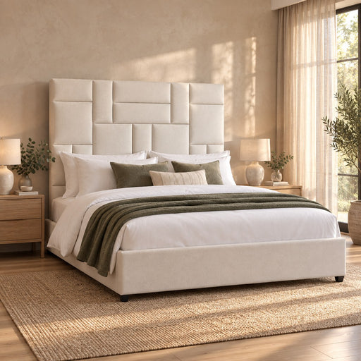 Huxberry Mayfair Bed in a warm, light bedroom
