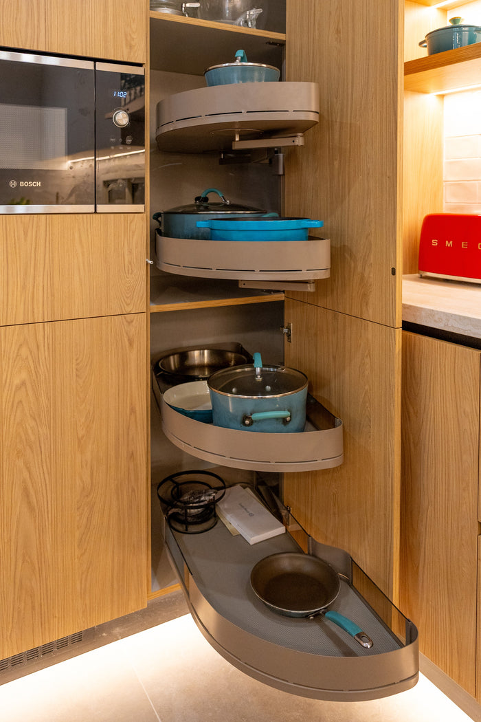 Huxberry bespoke oak kitchen with zellige island, Abu Dhabi