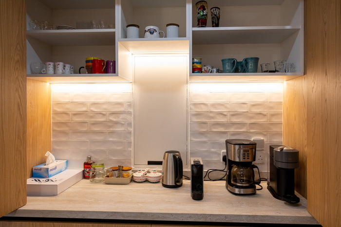Huxberry bespoke oak kitchen with zellige island, Abu Dhabi