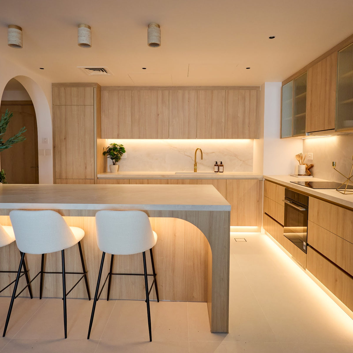 A bespoke Huxberry kitchen in Motor City, Dubai
