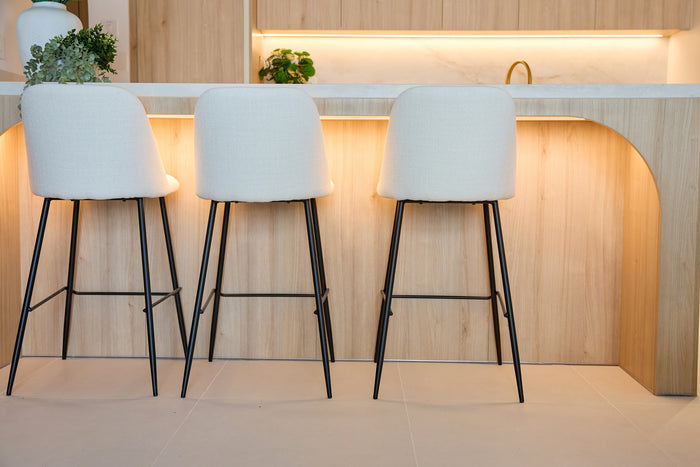 Huxberry bespoke light oak kitchen with arches, Motor City, Dubai