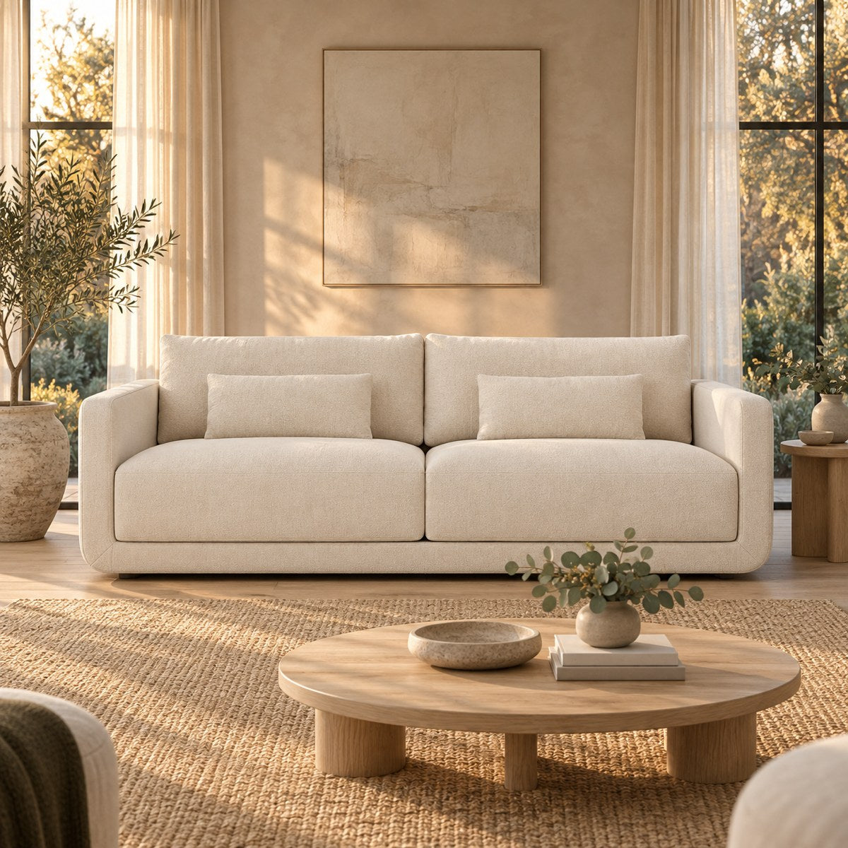 Huxberry Roma Sofa styled in a calm living room
