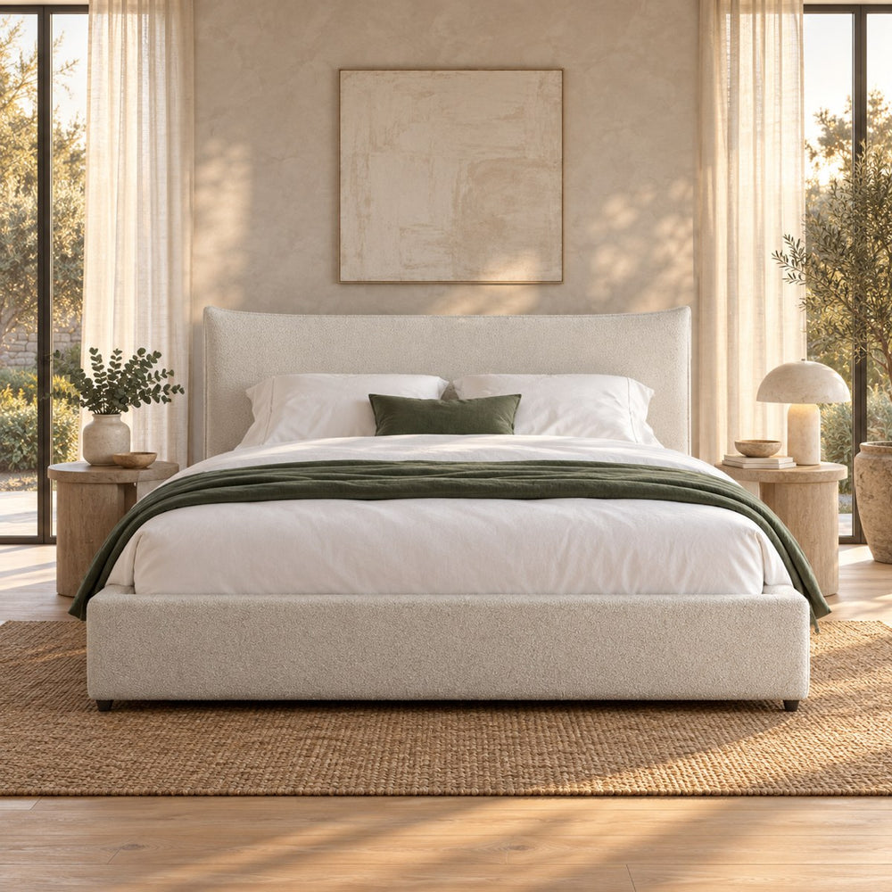 Huxberry Scotia Bed styled in a calm bedroom