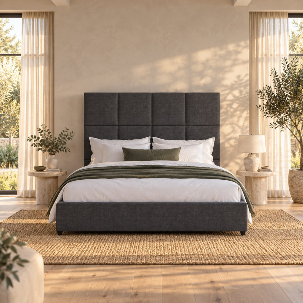 Huxberry York Bed styled in a calm bedroom