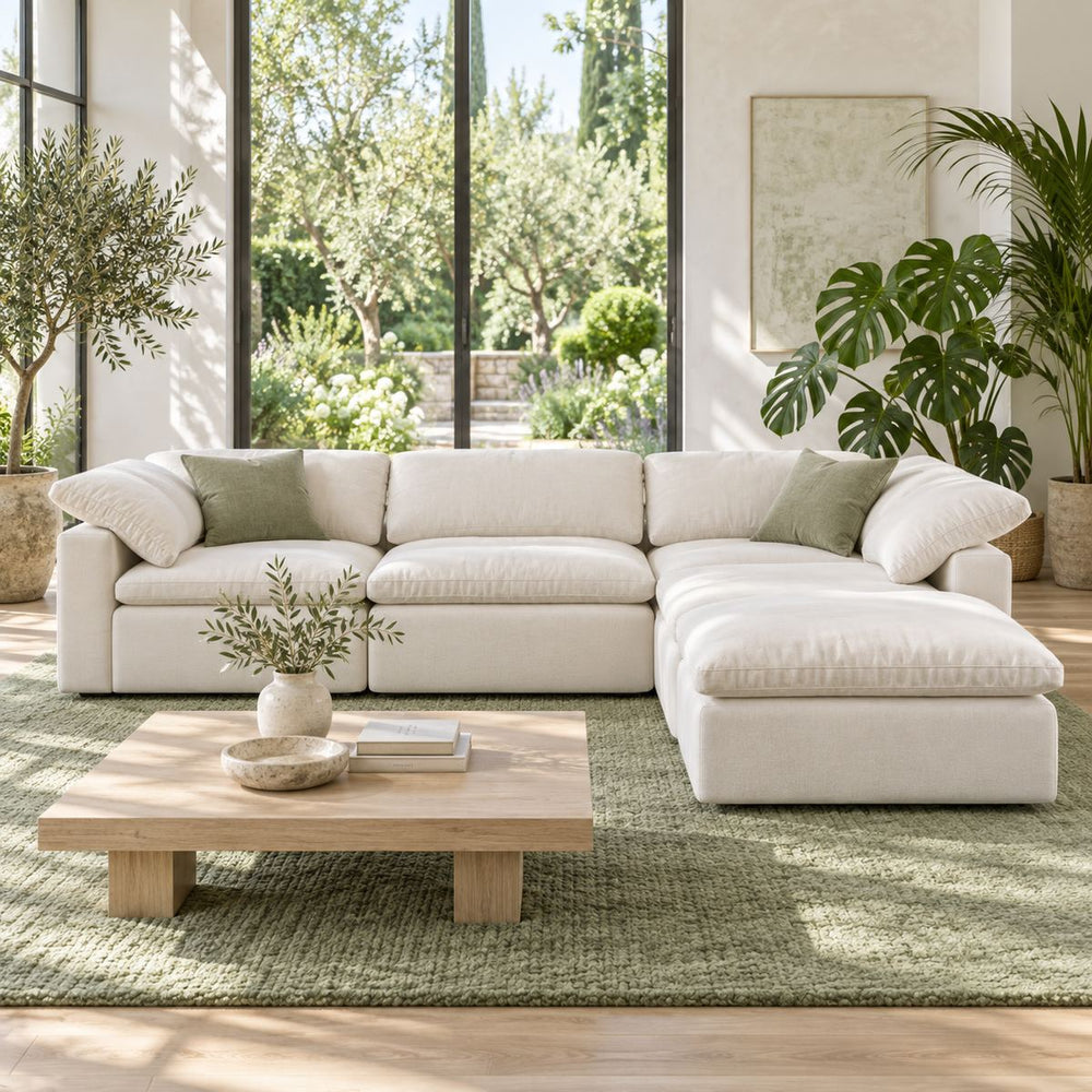 Kate Modular Sofa in a bright, plant-filled living room