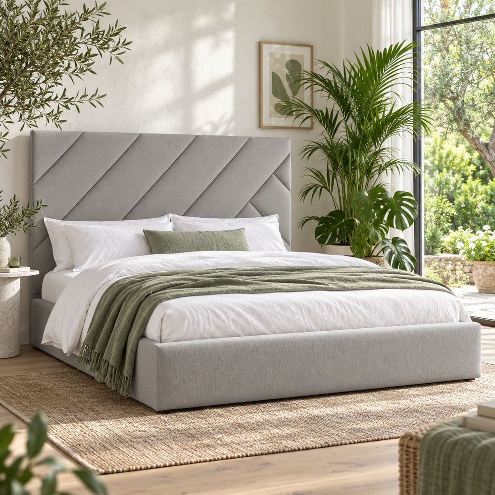 Seville Bed in a bright, plant-filled bedroom