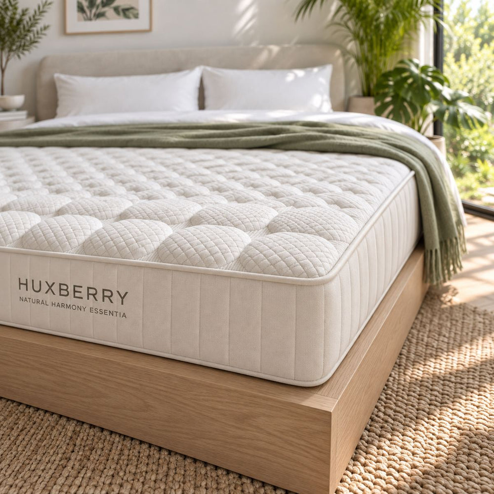 Natural Harmony Essentia Mattress, close-up of the foot-end corner