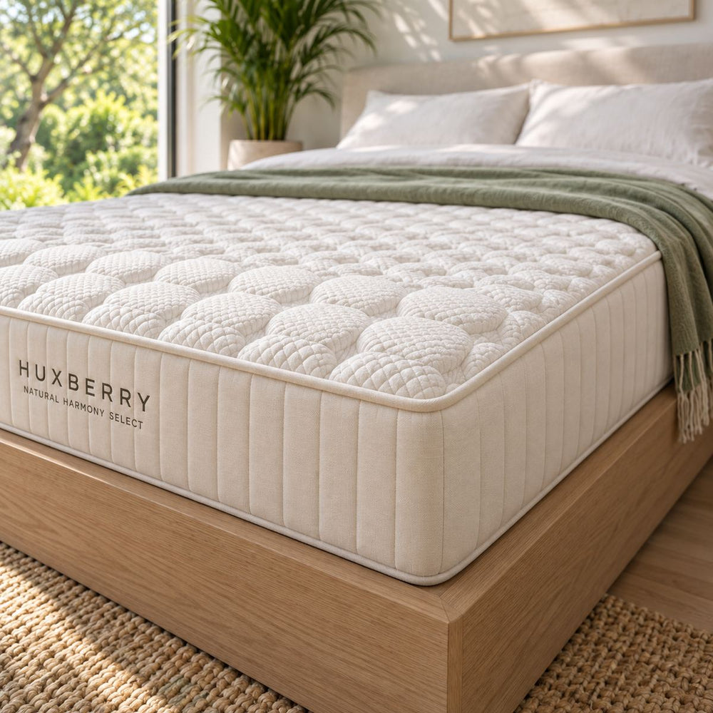 Natural Harmony Select Mattress, close-up of the foot-end corner